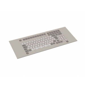TIPRO K-Line 845 Industrial Std Keyboard, Panel-mount version, fixing studs