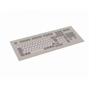 TIPRO K-Line 847 Industrial Std Keyboard with Touchpad, Panel-mount version, fixing studs